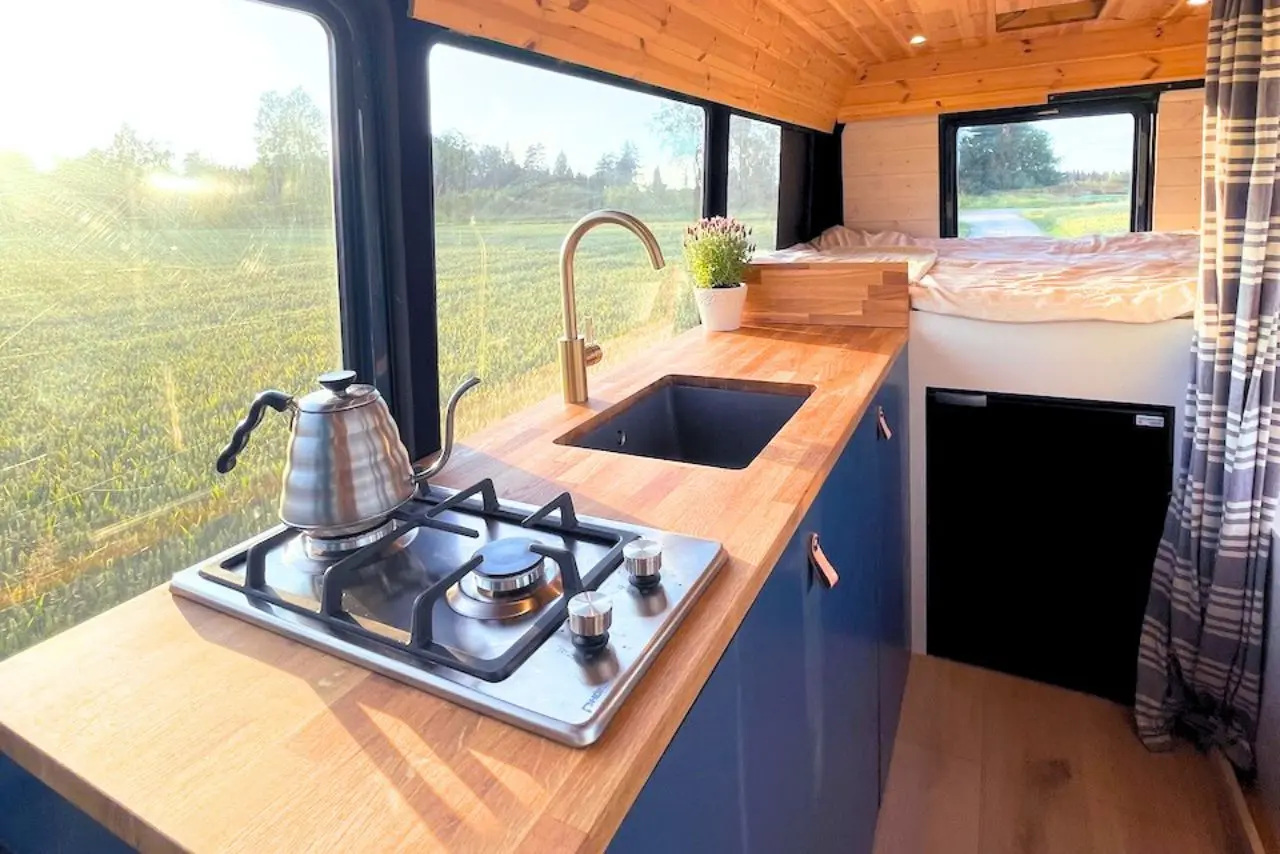 Camper van conversion fridge