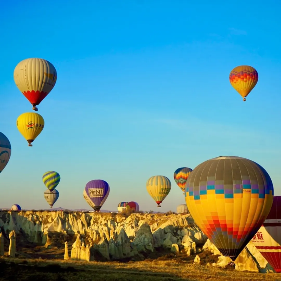 Hot air balloons over Cappadocia Turkey
