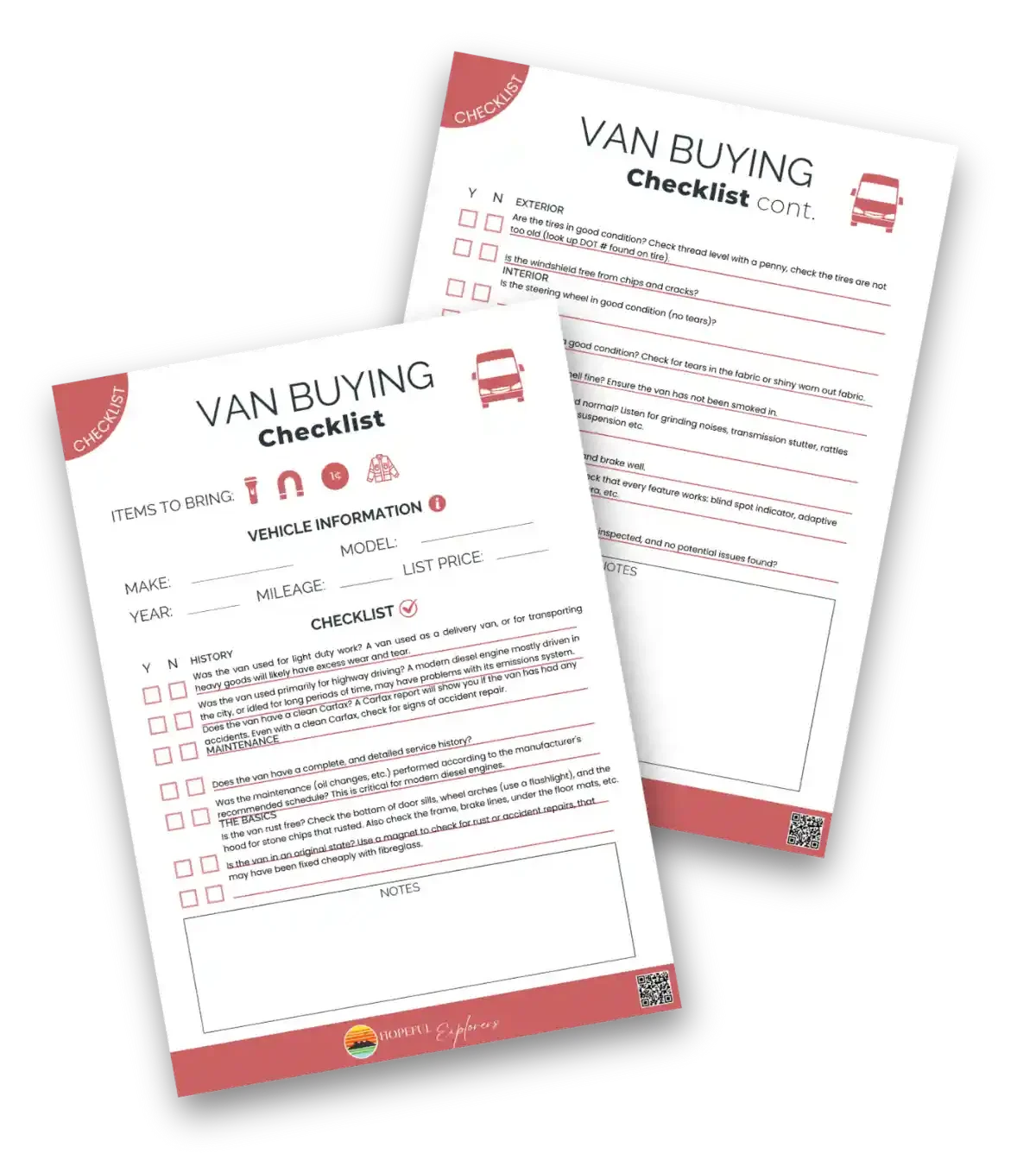 Sprinter Van Buying Checklist